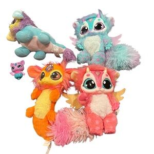 Magic mixies plush toys lot orange blue pink
